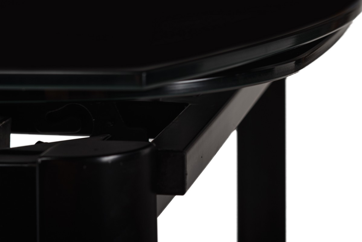 Стеклянный столик Т-600 черный раскладной