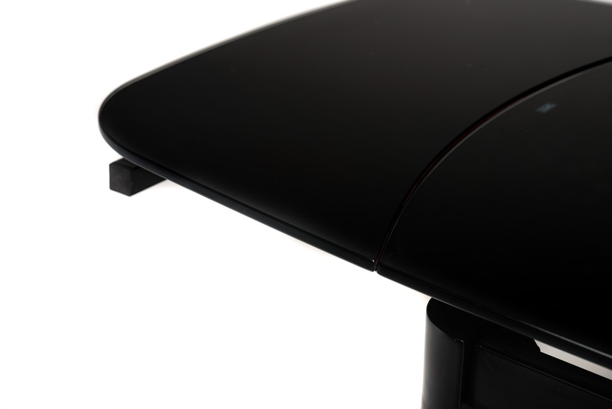 Стеклянный столик Т-600 черный раскладной