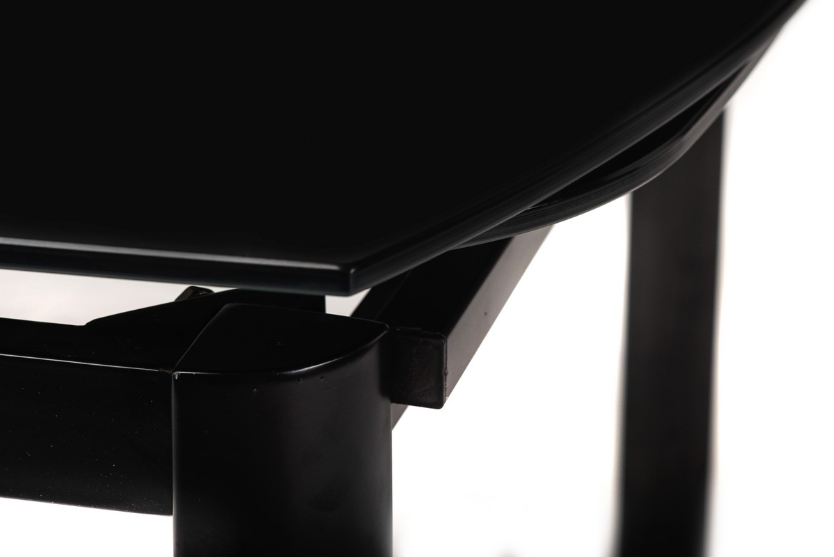 Стеклянный стол Атланта черный раскладной