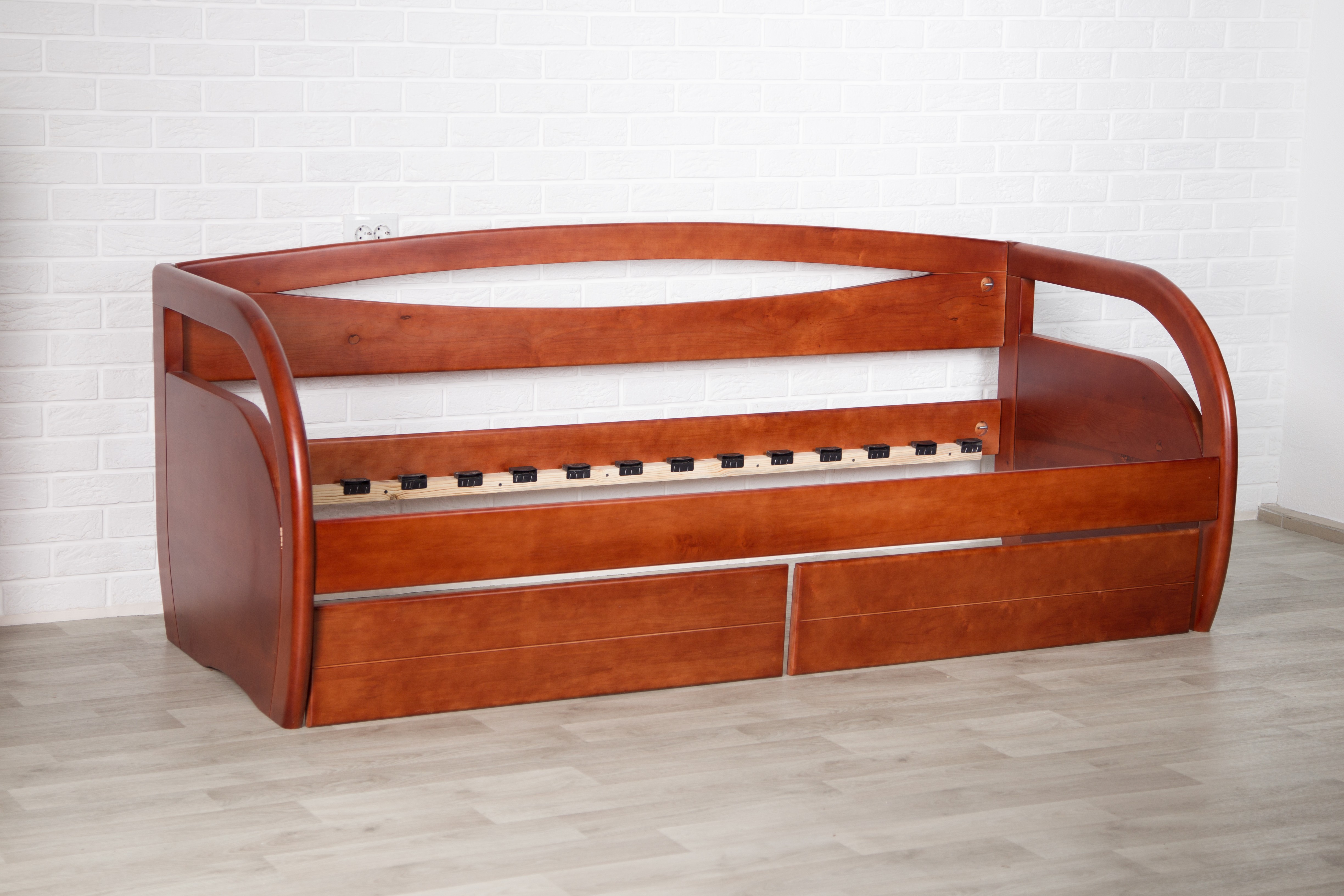 Деревянная кровать Бавария с ящиками 80*200