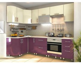 Кухня High Gloss угловая 2,6м Пурпур