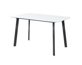 Стеклянный столик Т-312 белый+черный