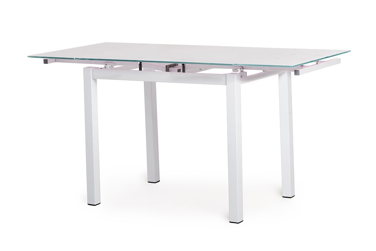 Стеклянный столик Т-231-8 белый раскладной