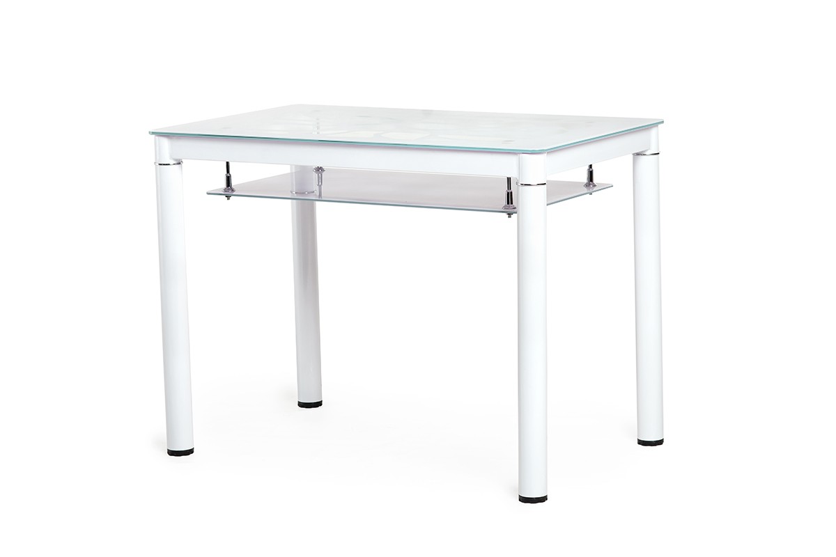 Стеклянный стол Ангулем снежно-белый