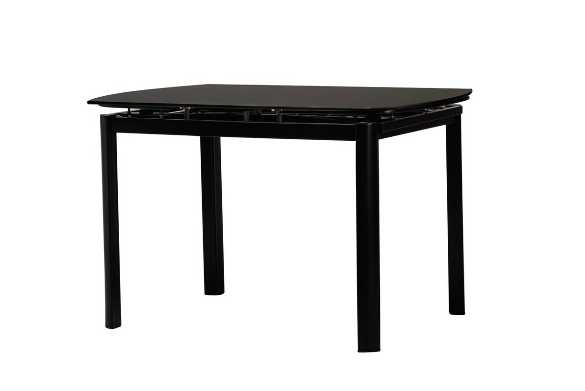 Стеклянный стол Атланта черный раскладной