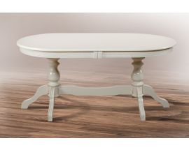 Деревянный стол Оскар Люкс 1600(400+400)*900 (белый,слон.кость)