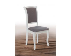 Деревянный стул Лорд белый (ткань Planet Grey)