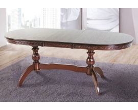 Деревянный стол Оскар Версаче 1600(+400)*900 орех темн