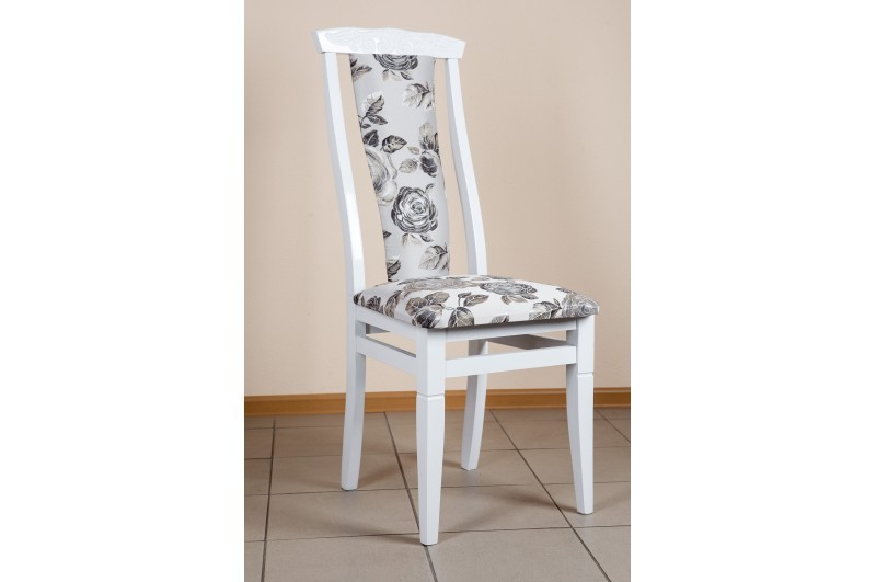 Деревянный стул Чумак-2 белый (Роза 2А)
