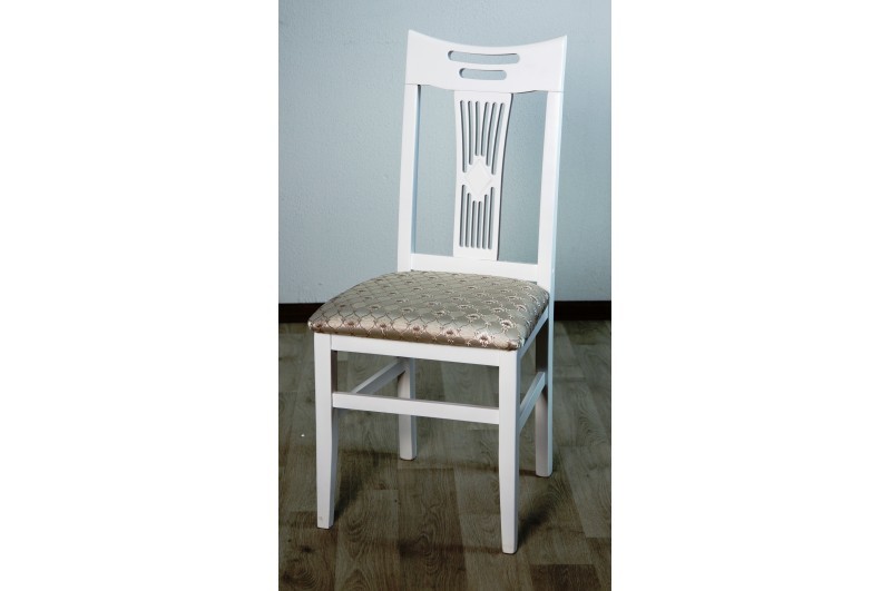 Деревянный стул Юля твердая спинка (белый, каппадокия 2602)