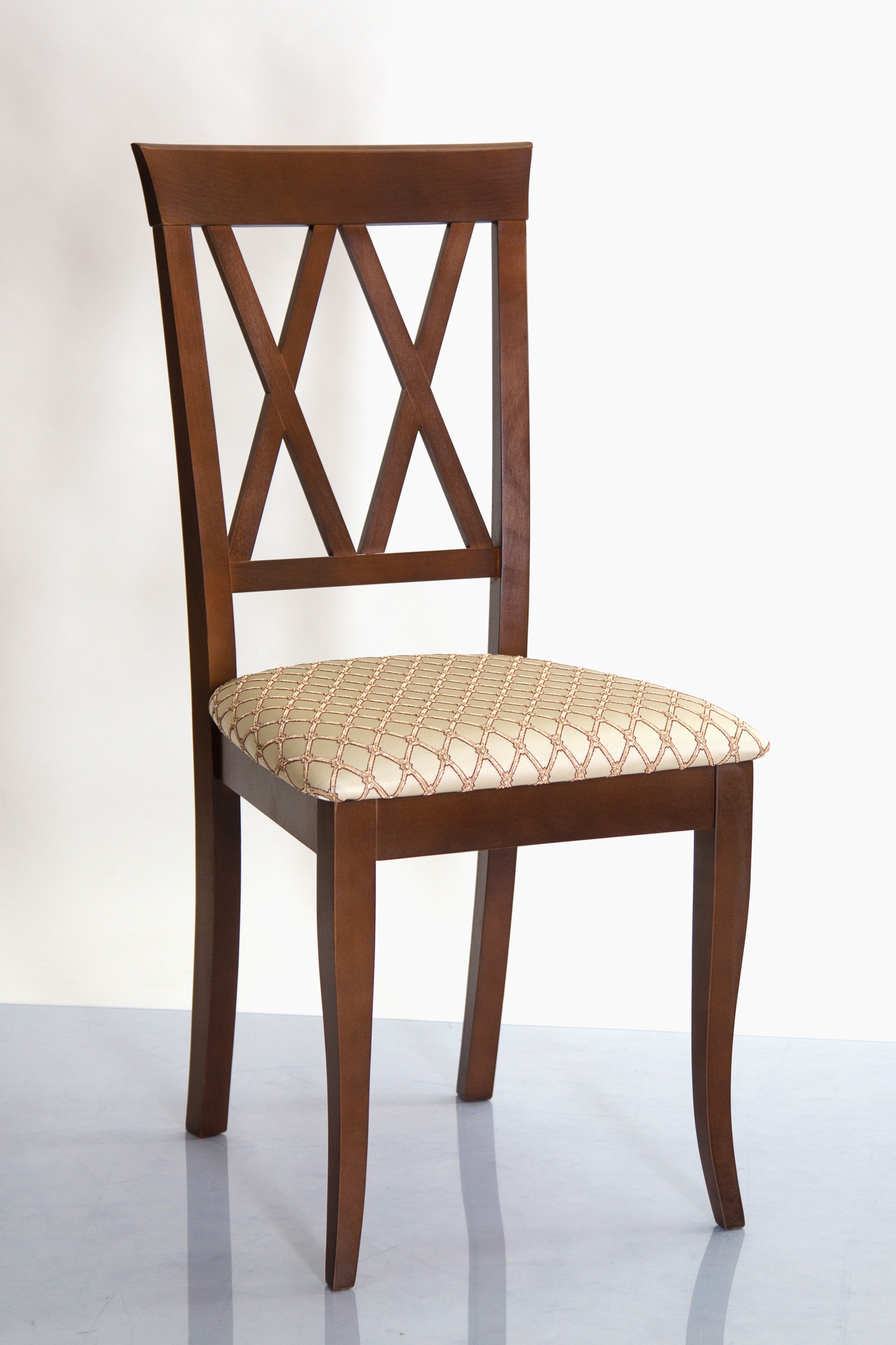 Деревянный стул Венеция-Н орех (ткань Шалимар 2в)