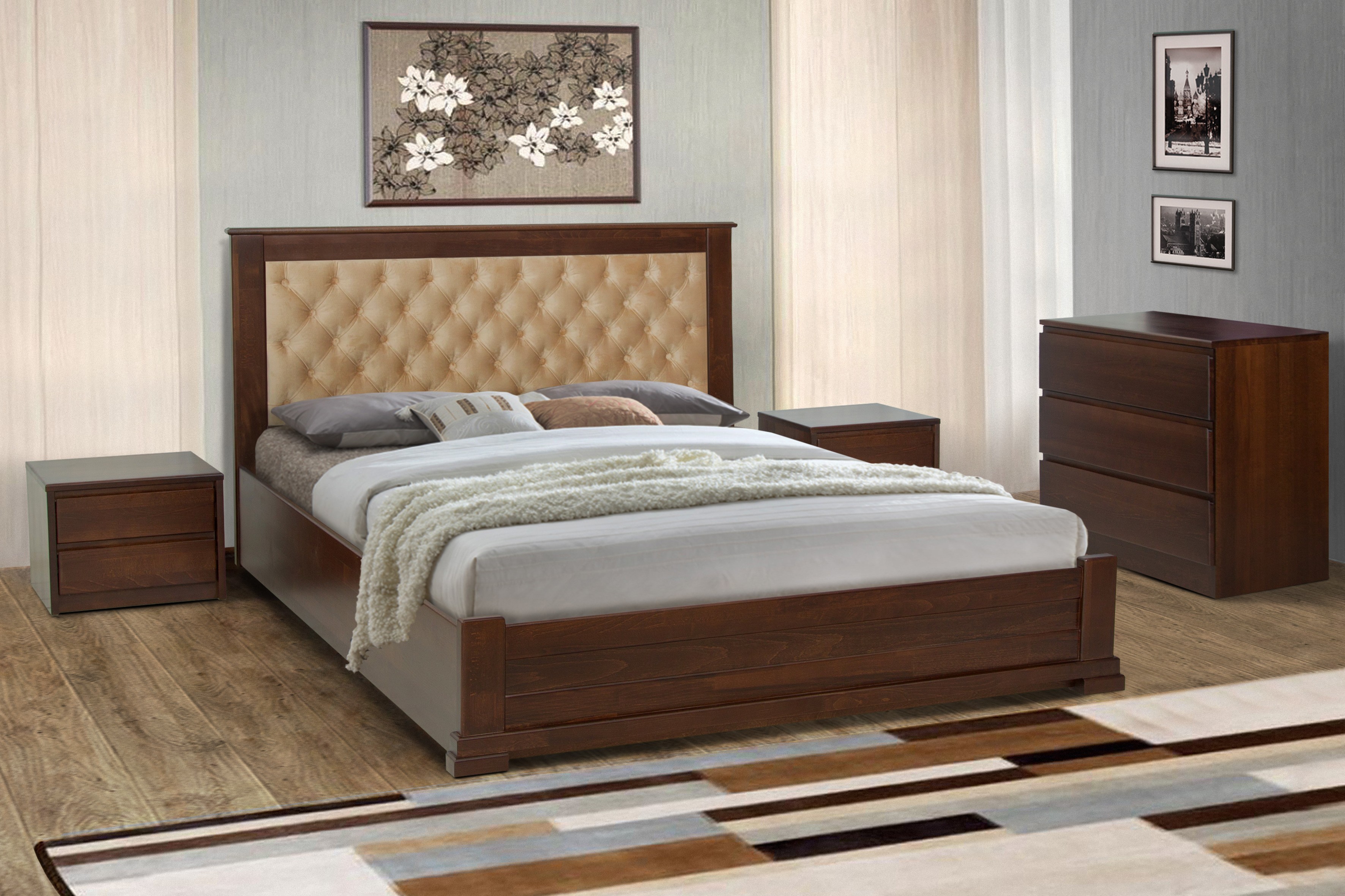 Деревянная кровать Аризона с под.рамой 160х200