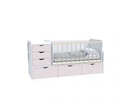Детская кровать Binky ДС504А (3 в 1) аляска/сакура (ДСП)