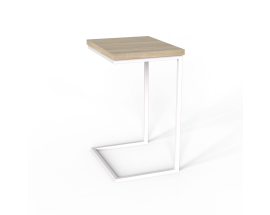 Приставний стіл Fiji Mono (білий метал)