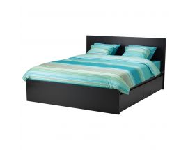 Двоспальне ліжко Мальм (чорно-коричневий) ІКЕА (IKEA)