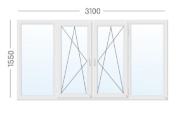 Балконная рама в 16-этажный дом (2800х1630)