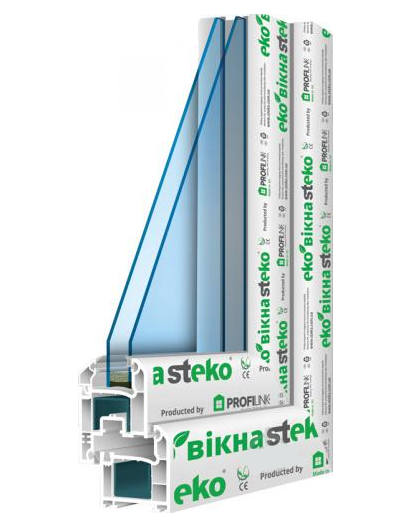 Окно STEKO S400 в 5-ти этажку «хрущевка» 1100мм х 1400мм в Харькове