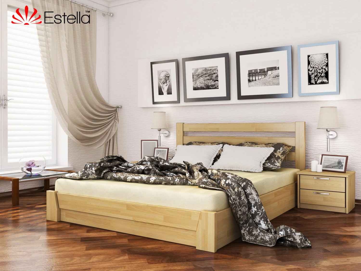Деревянная кровать Селена (160х200) щит
