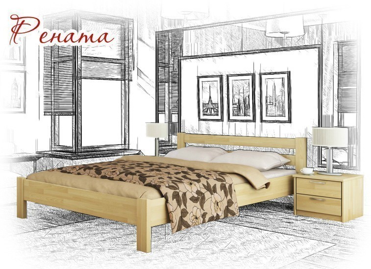 Деревянная кровать Рената (180х200) щит