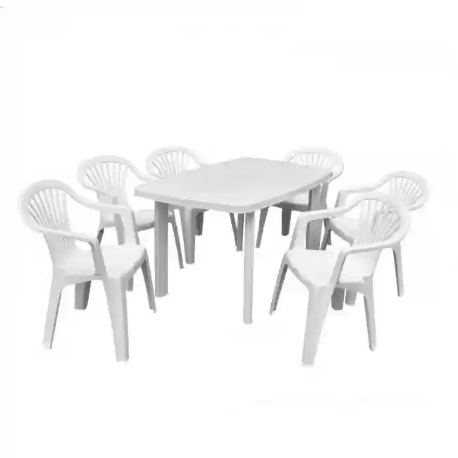 Комплект для дачі (стіл Faro + 6 крісел Altea) білі