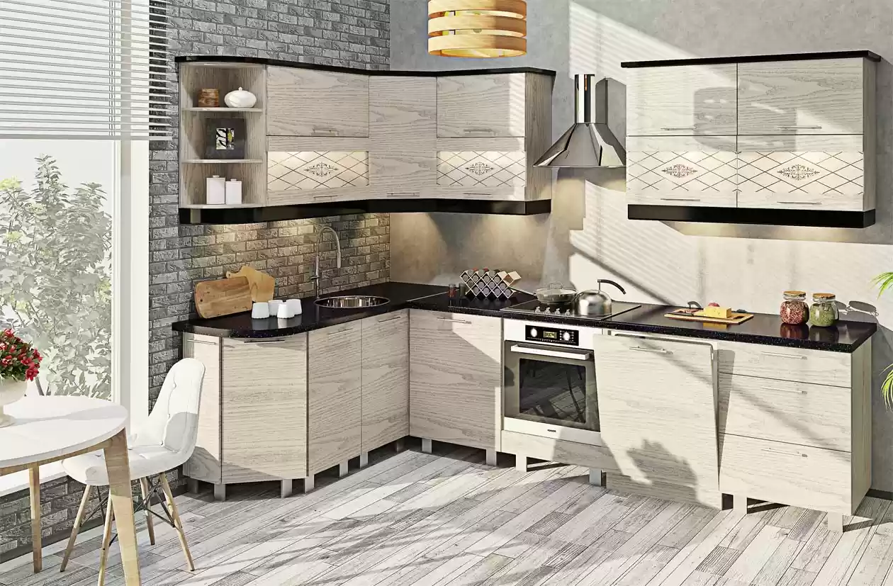 Кухня кутова Еко КХ-6710 3 м