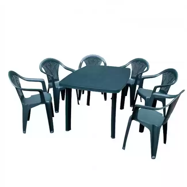 Комплект (стіл Faro + 6 крісел Altea) зелений
