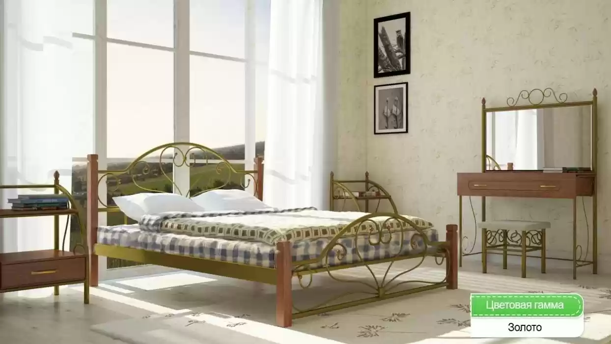 Ліжко Джоконда ніжки дерев'яні 2000*1400