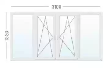 Балконна рама у 16-поверховий будинок (2800х1630)