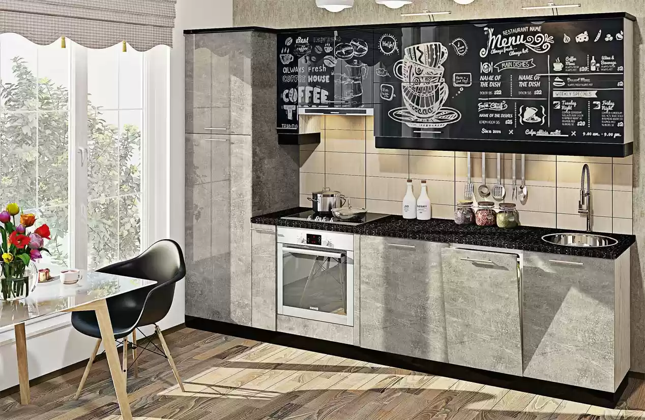 Кухня крашеный выс.глянец с печатью КХ-6748 2 м Кухня крашеный выс.глянец с печатью КХ-6748 2 м