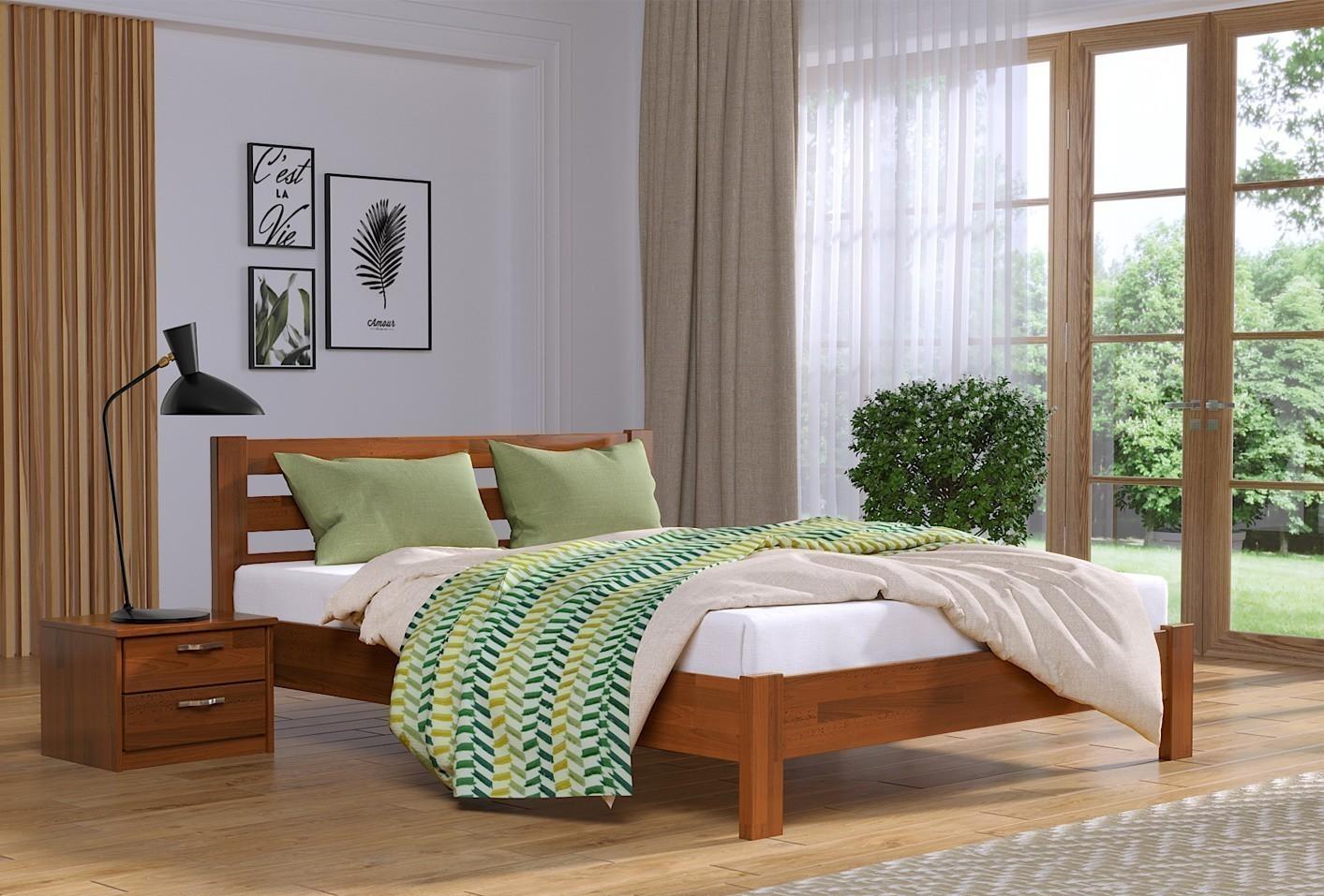 Ліжко дерев'яне Рената Люкс у щиті 180х200