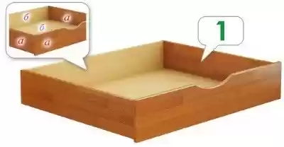 Ящик для кровати Нота / Дуэт с деревянными боковинами (фасад массив)