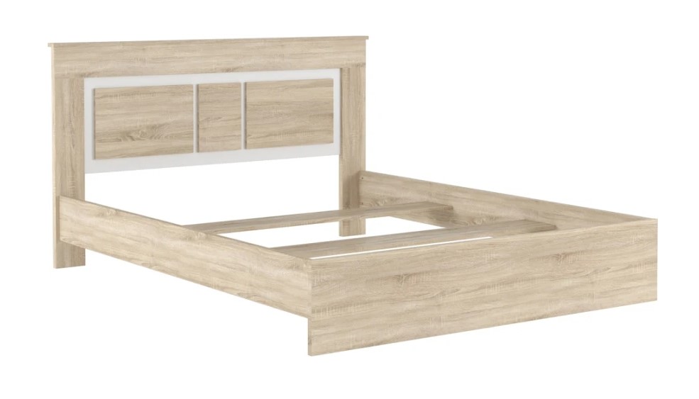 Ліжко (каркас) LOZ160 Сара дуб сонома/німфеа альба Ліжко (каркас) LOZ160 Сара дуб сонома/німфеа альба