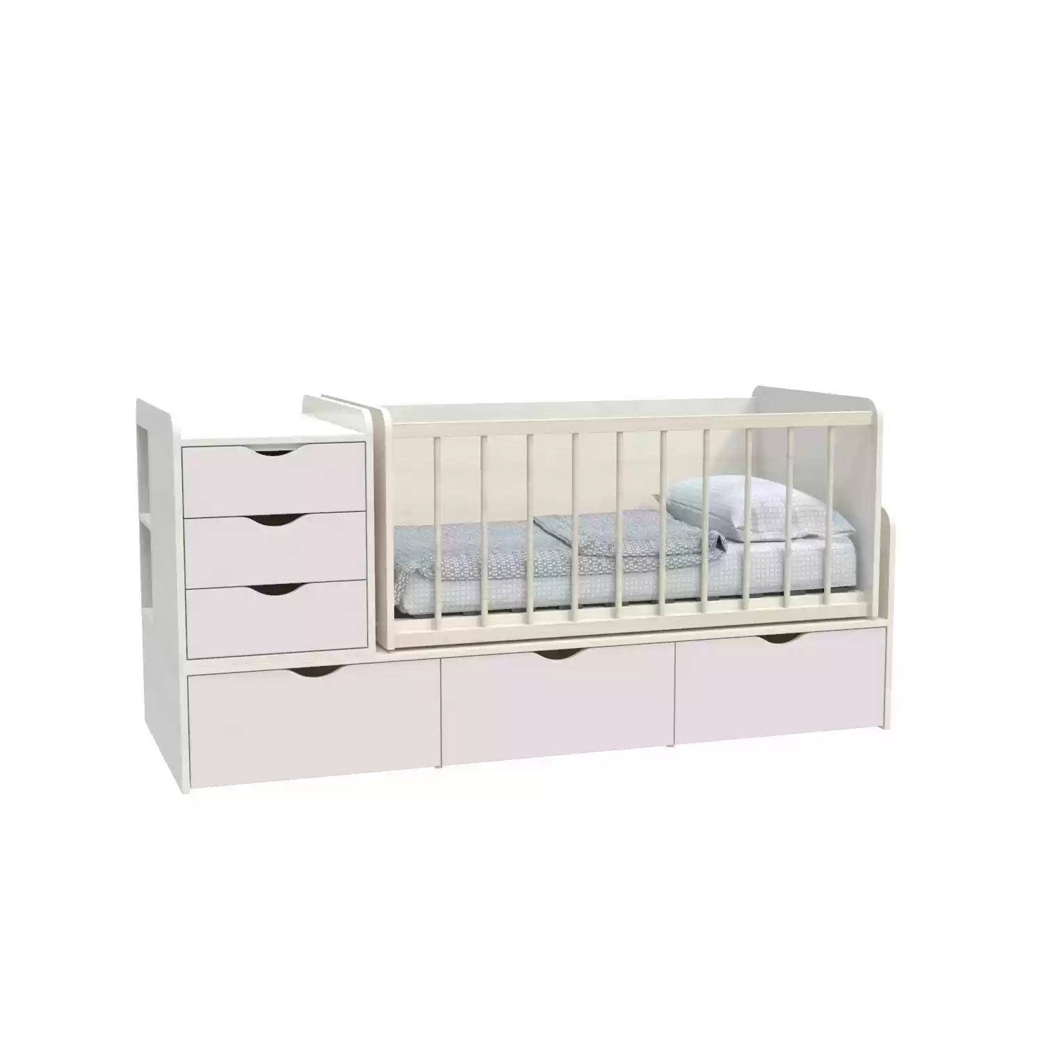 Дитячий ліжко Binky DS504A (3 в 1) Oak Chamonix / Sakura (ДСП)
