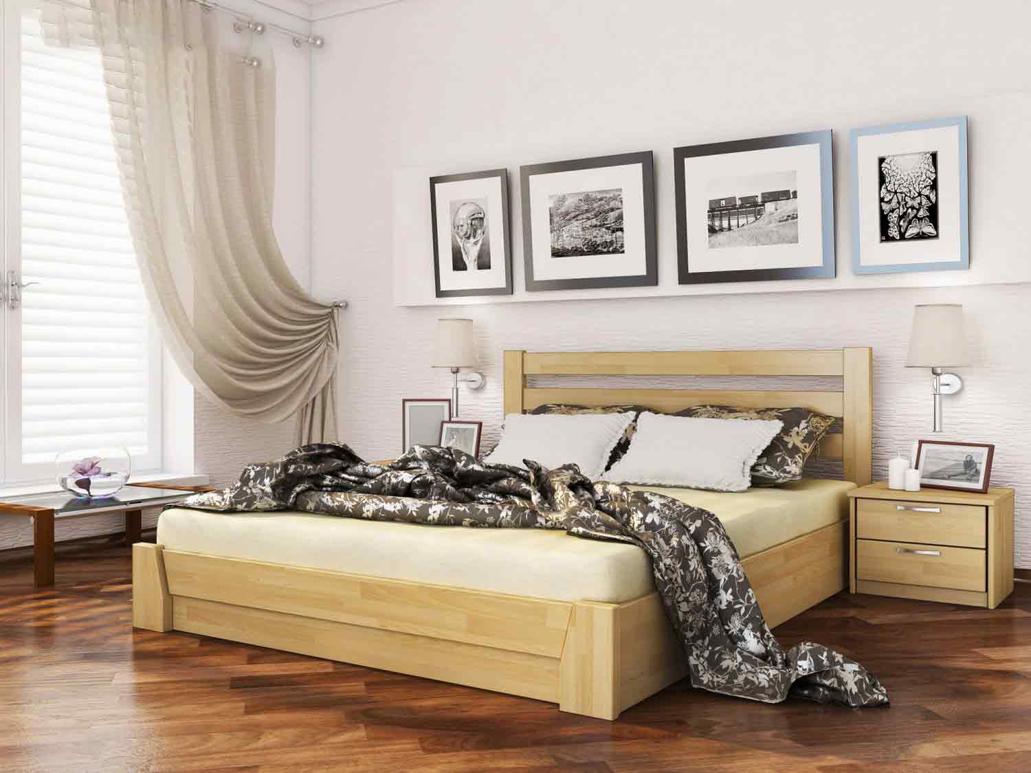 Деревянная кровать в массиве СЕЛЕНА 180х200