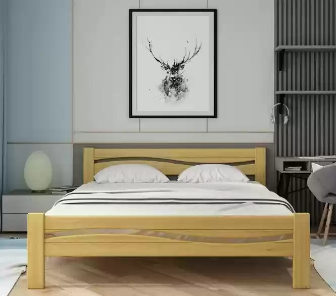 Кровать деревянная Волна Микс Мебель 160 х 200 см Орех темный