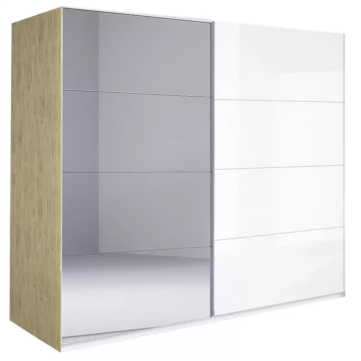 Шафа-купе Флоренція 2,5м (двері білий глянець/дзеркало) Шафа-купе Флоренція 2,5м (двері білий глянець/дзеркало)