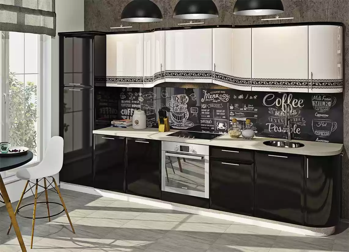 Кухня Хайтек с цветной печатью КХ-6779 2,6 м