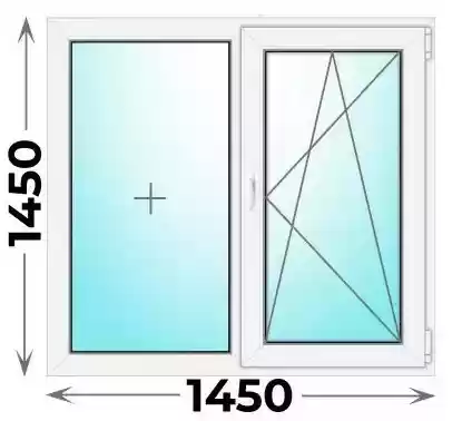 Вікно STEKO S400 в 9-ти, 12-ти поверхівку «Покращенка» 1450мм х 1450мм у Харкові