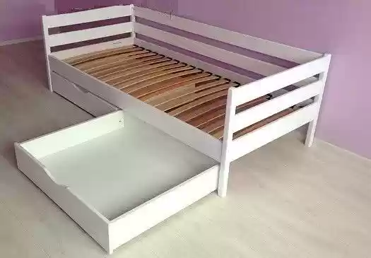 Ящик для кровати Нота / Дуэт с деревянными боковинами 107 цвет (фасад массив)