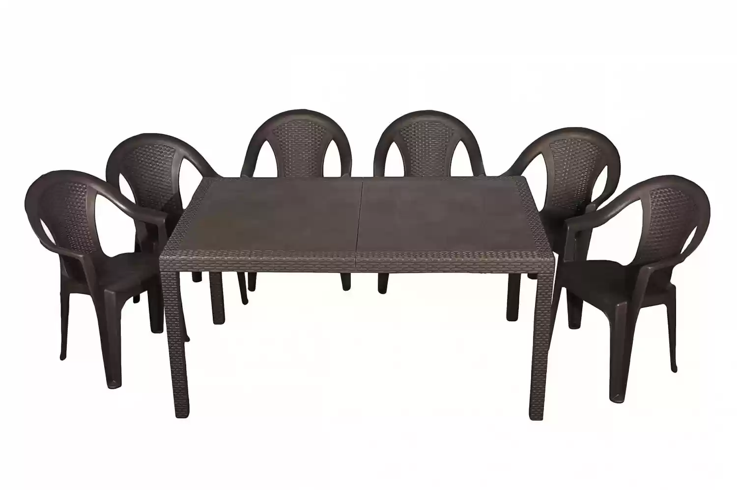 Комплект (стіл Prince+6 крісел Ischia) коричневий