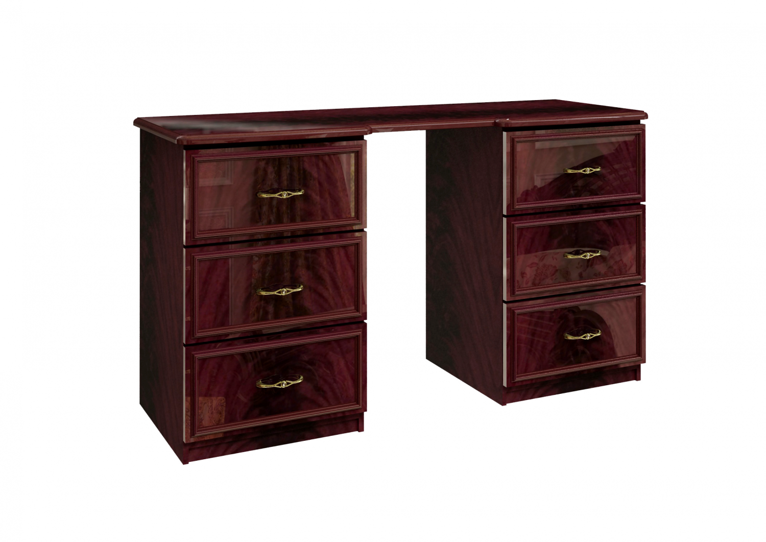 Столик туалетний Олімпія 6 ящ (перо рубіно) Столик туалетний Олімпія 6 ящ (перо рубіно)