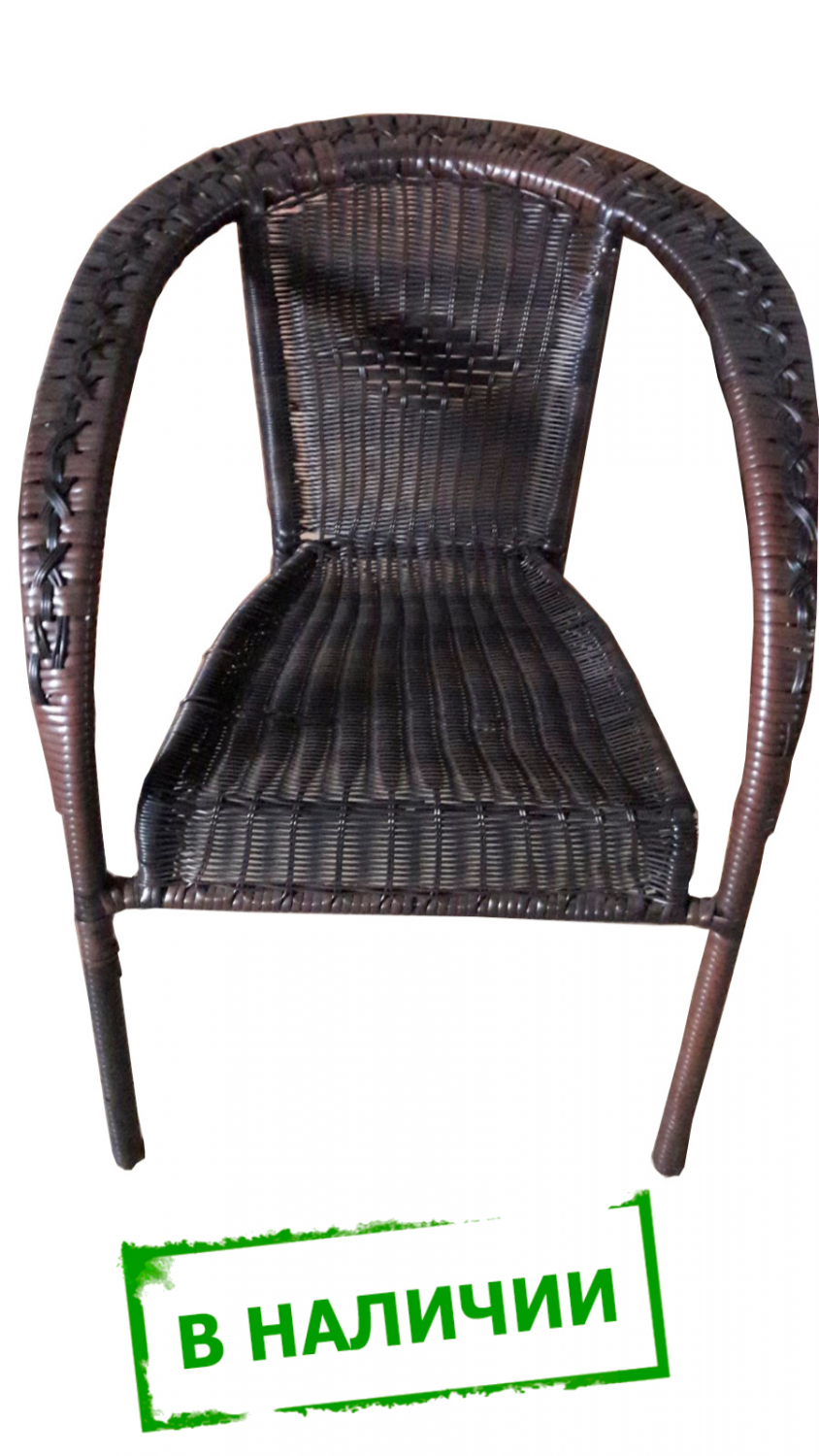Кресло из искусственного ротанга (коричневый)