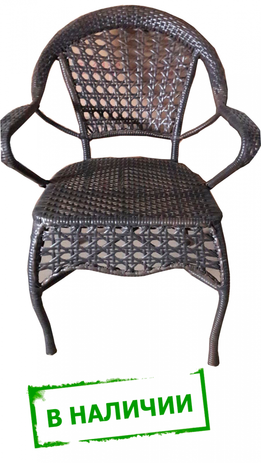 Кресло из искусственного ротанга (серое)