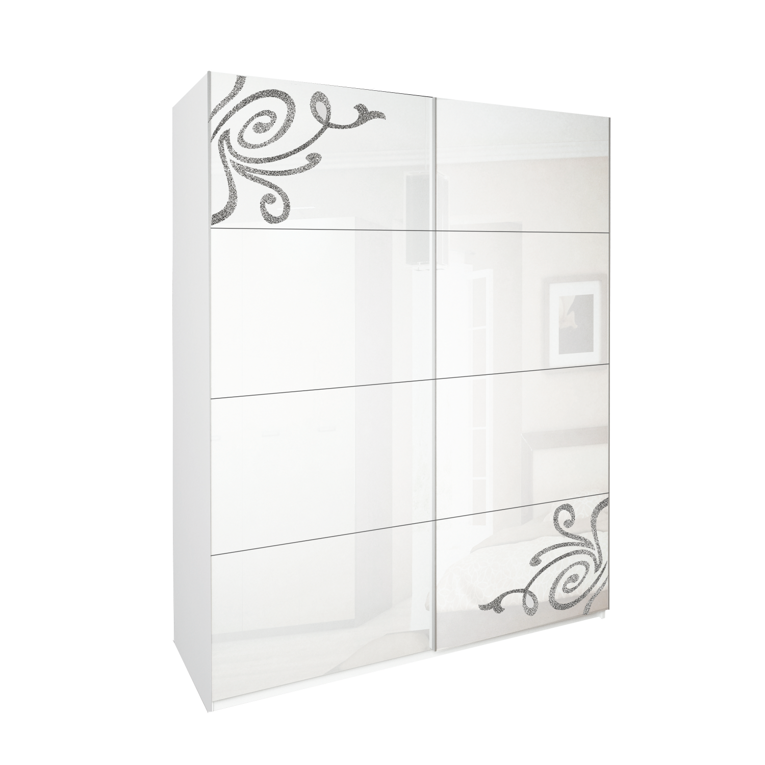 Шафа-купе Богема 2,0м (білий глянець)