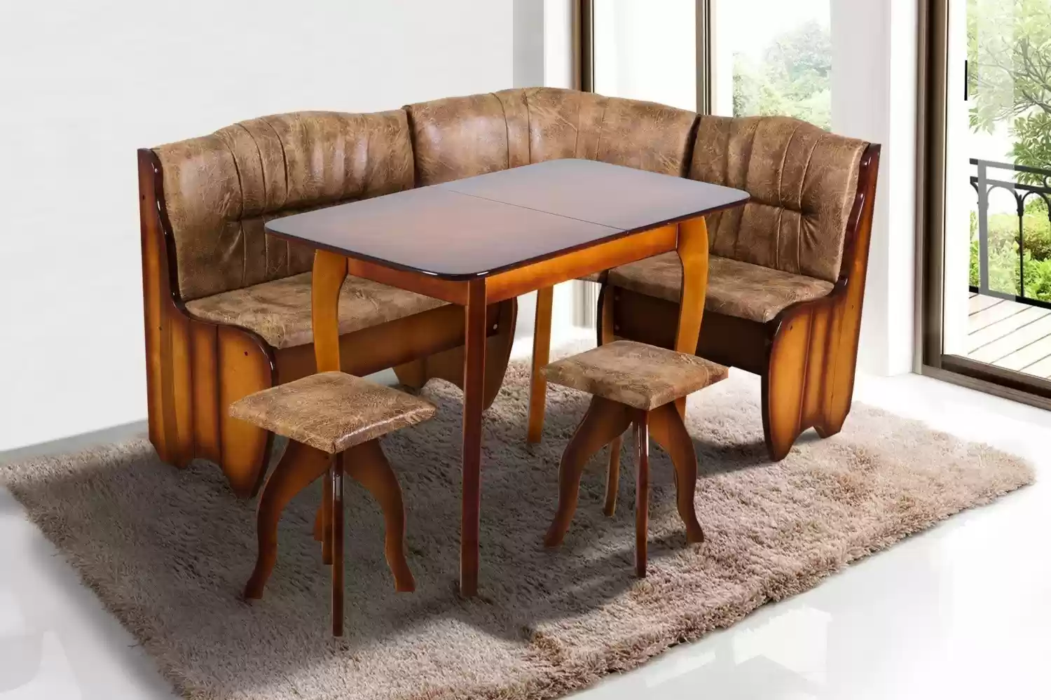 Кухонный комплект Канзас (угол+стол+2 таб) Кухонный комплект Канзас (угол+стол+2 таб)